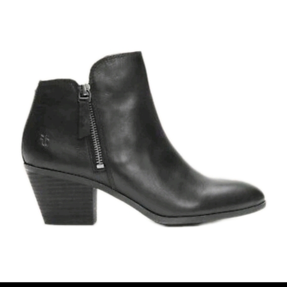 Frye Women's Black Leather Judith Double Zip Bootie 9.5 - Picture 1 of 13